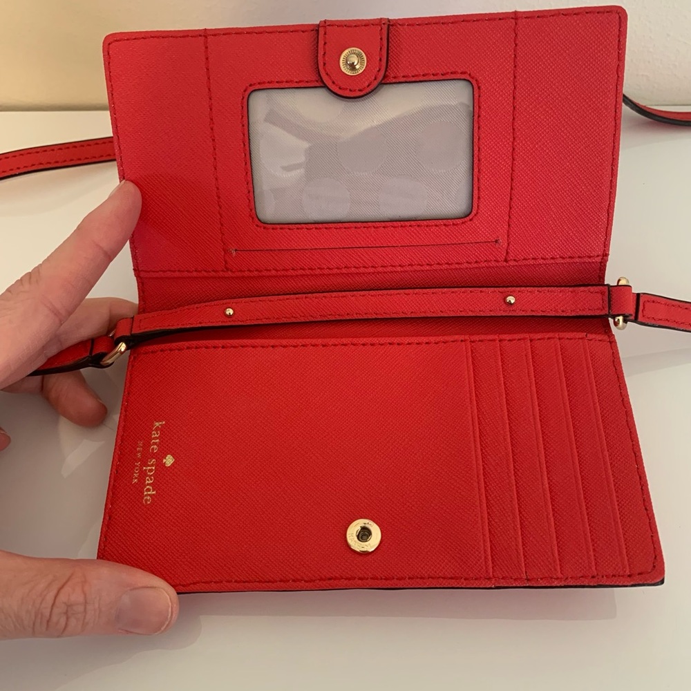 Kate Spade Leather IPhone Wallet/ Crossbody Bag - Picture 4 of 6